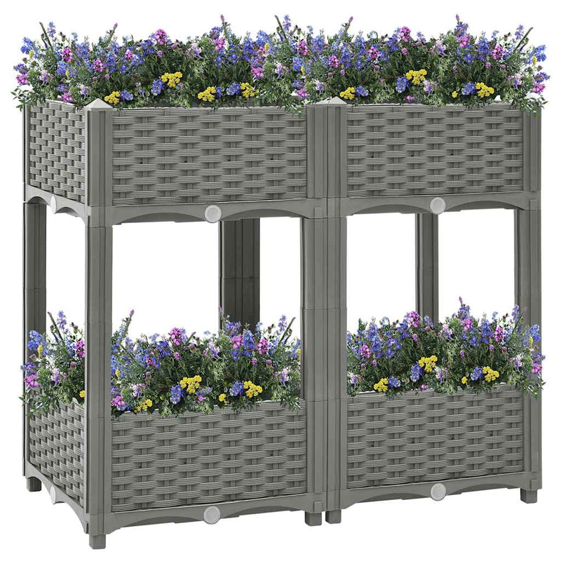 Load image into Gallery viewer, Vidaxl plantenbak verhoogd 80x40x71 cm polypropeen