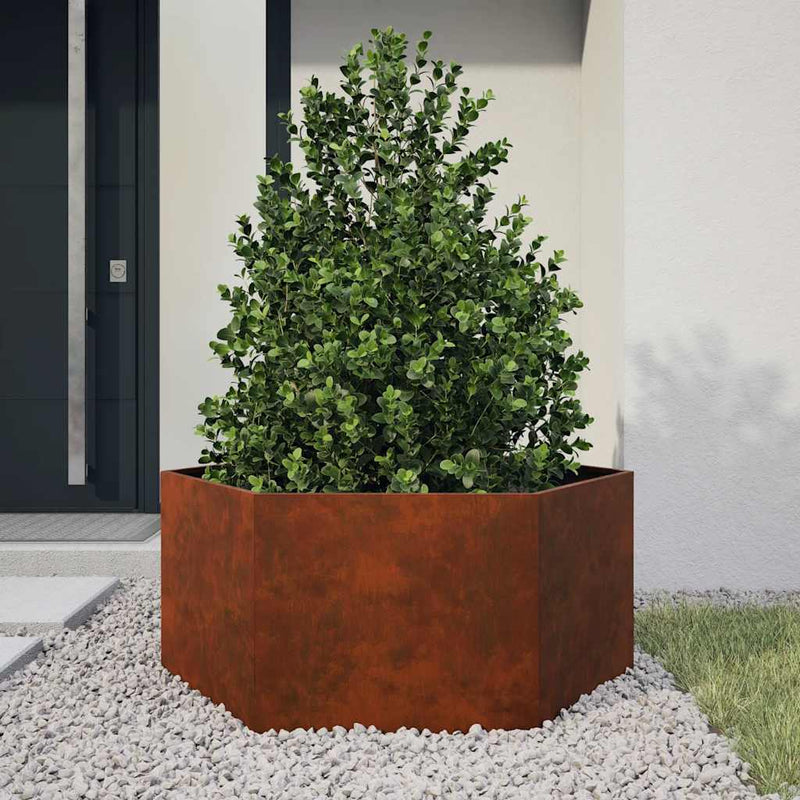 Load image into Gallery viewer, Vidaxl plantenbak met poten roestig 30x30x30 cm cortenstaal