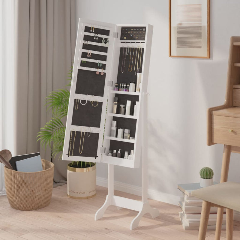 Load image into Gallery viewer, Vidaxl spiegel vrijstaand 34x37x146 cm wit
