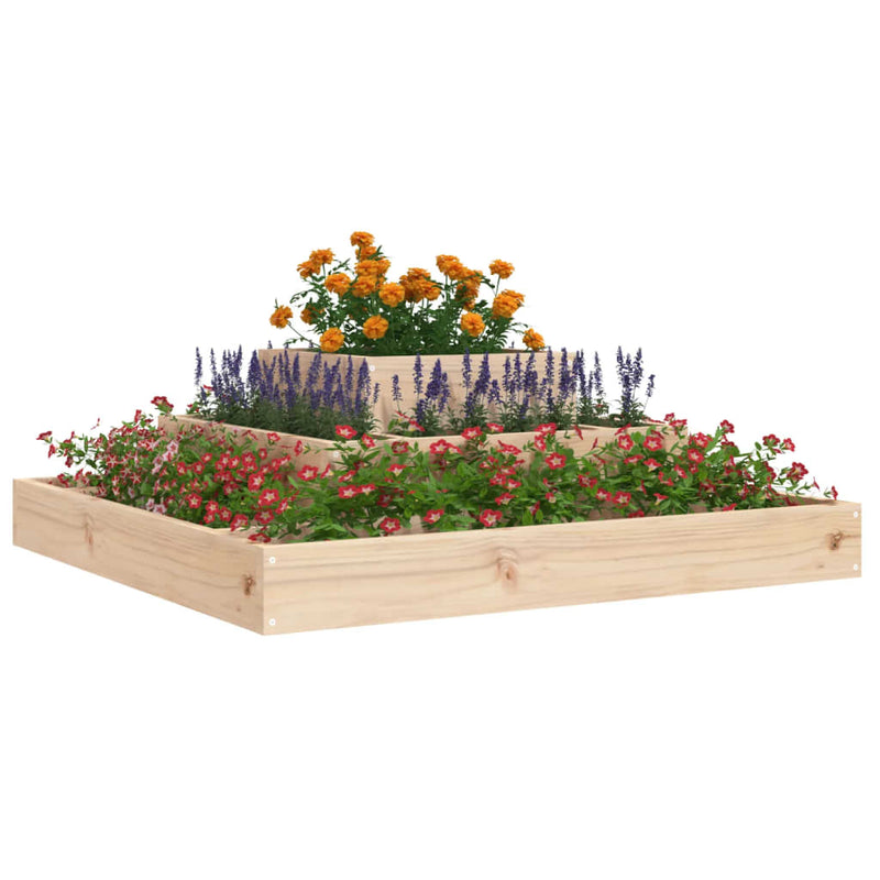 Load image into Gallery viewer, Vidaxl plantenbak 80x80x27 cm massief grenenhout