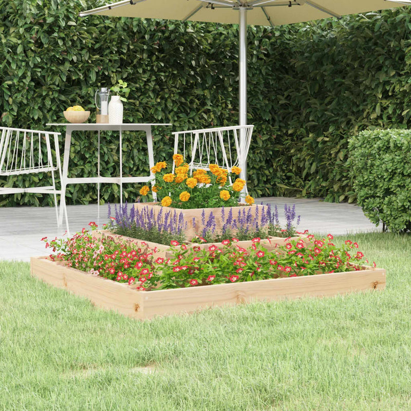 Load image into Gallery viewer, Vidaxl plantenbak 80x80x27 cm massief grenenhout