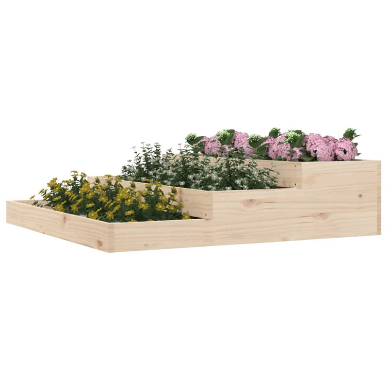 Load image into Gallery viewer, Vidaxl plantenbak 107x107x27 cm massief grenenhout