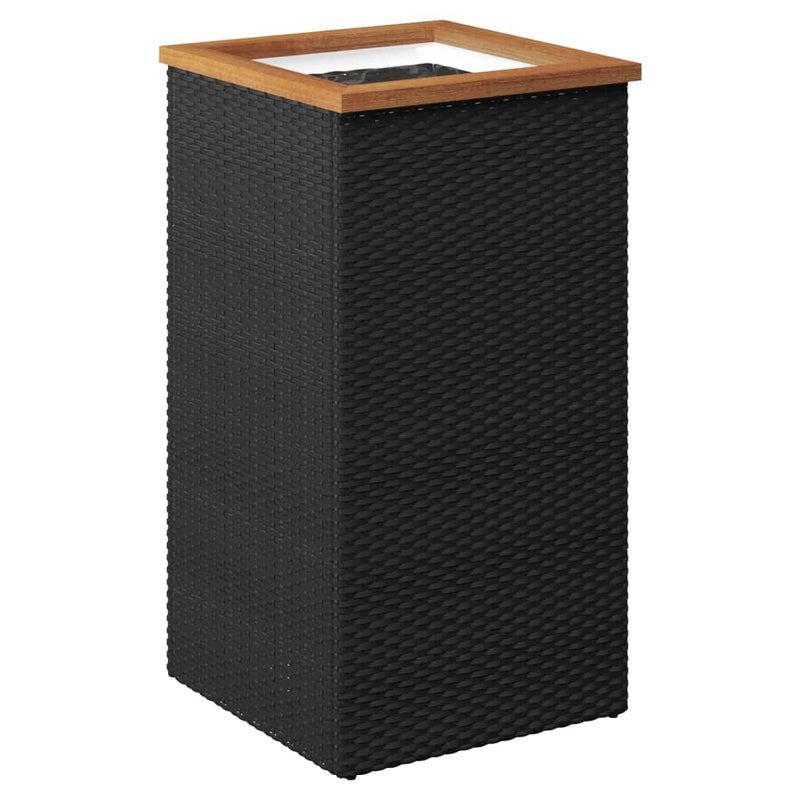 Afbeelding laden in galerijviewer, Vidaxl plantenbak 40x40x80 cm poly rattan zwart