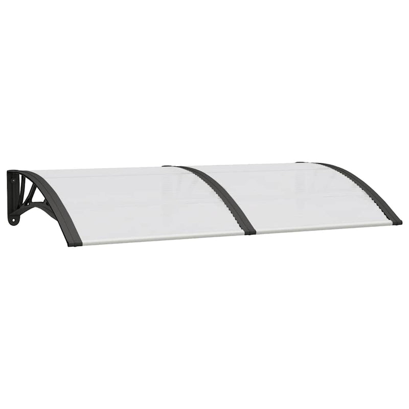 Load image into Gallery viewer, Vidaxl deurluifel 150x75 cm polycarbonaat zwart en transparant