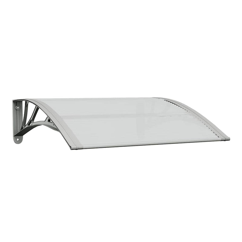 Load image into Gallery viewer, Vidaxl deurluifel grijs en transparant 80x75 cm polycarbonaat