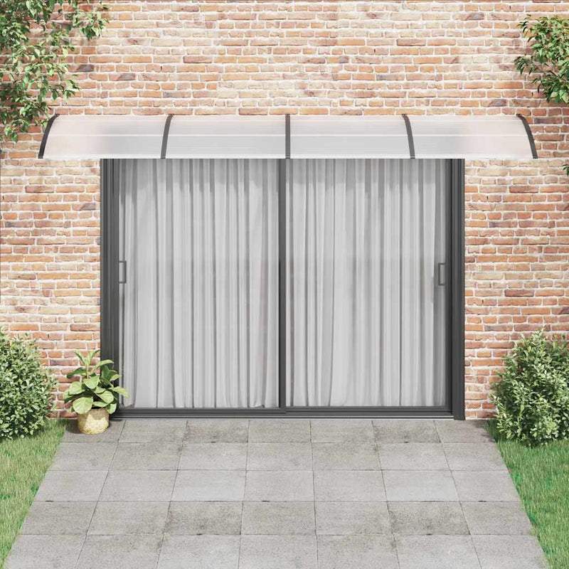 Load image into Gallery viewer, Vidaxl deurluifel 400x100 cm polycarbonaat zwart