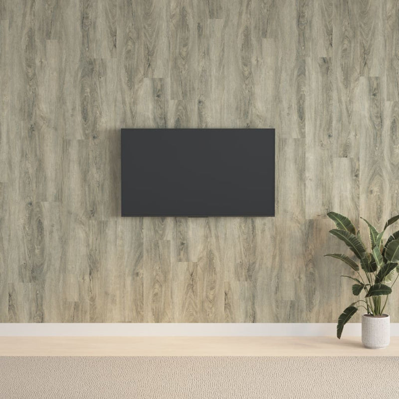 Load image into Gallery viewer, Vidaxl wandpanelen houtlook 2,06 m² pvc grijs