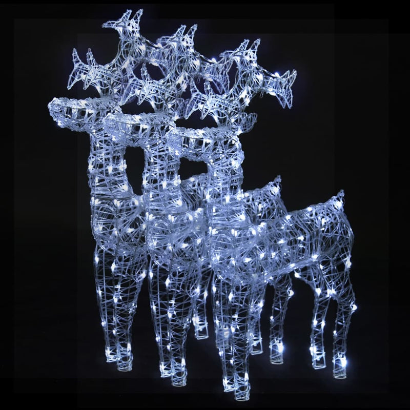ギャラリービューアに画像をロードする, Vidaxl kerstversiering rendier 3 st 60x16x100 cm acryl