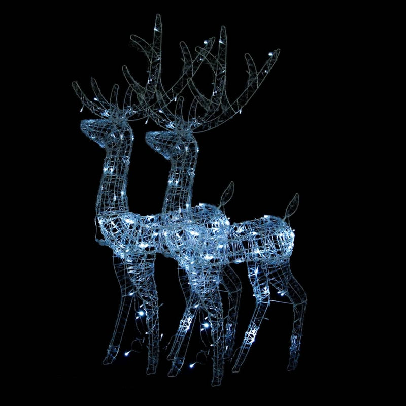 Load image into Gallery viewer, VidaXL Kerstversieringen rendier 2 st 120 cm acryl koudwit