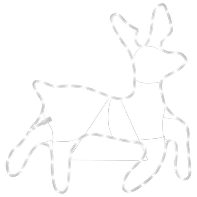 Load image into Gallery viewer, VidaXL Kerstfiguur rendier met LED's 3 st 57x55x4,5 cm warmwit