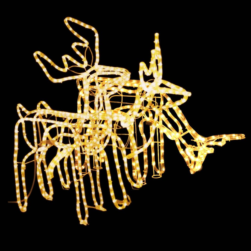 Load image into Gallery viewer, VidaXL 3-delige Kerstfigurenset rendier warmwit