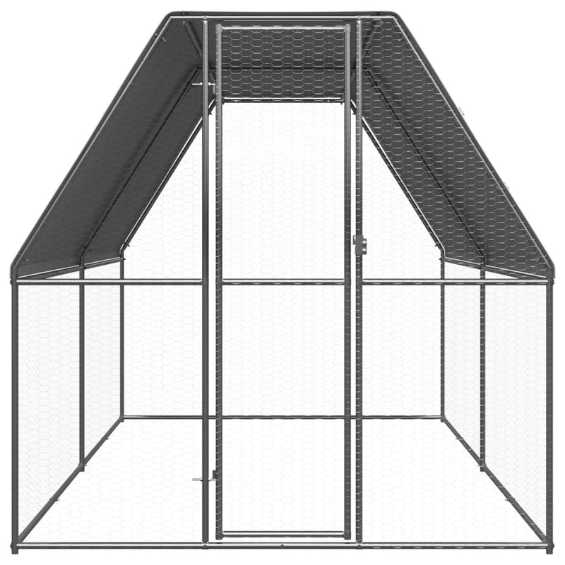 Load image into Gallery viewer, VidaXL Buitenhok voor kippen 2x4x2 m gegalvaniseerd staal