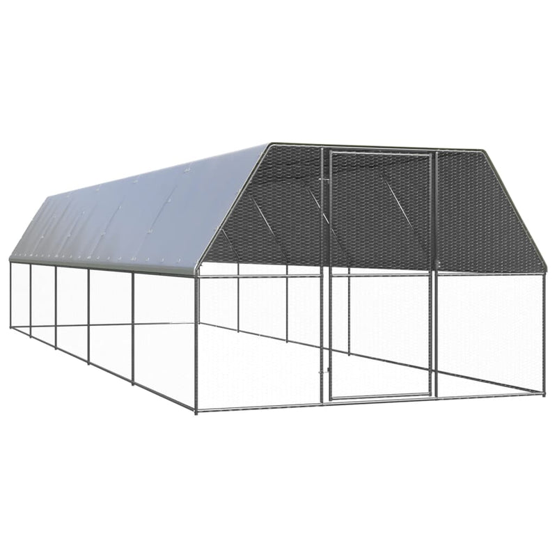 Load image into Gallery viewer, VidaXL Buitenhok voor kippen 3x10x2 m gegalvaniseerd staal