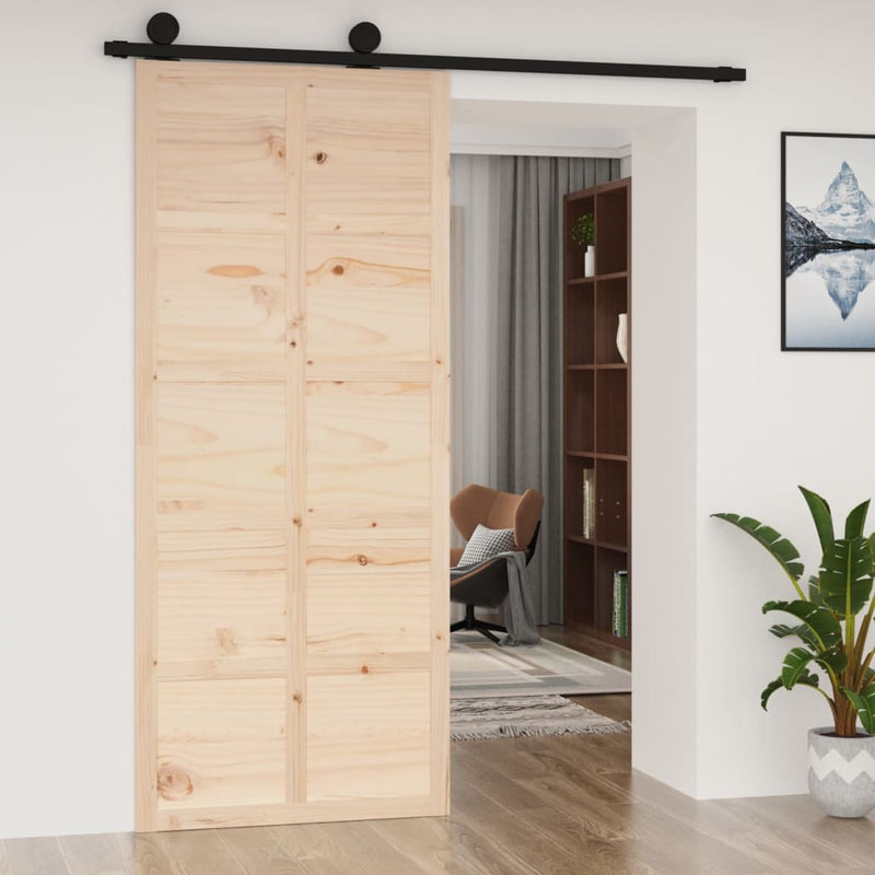 Load image into Gallery viewer, VidaXL Schuifdeur 90x1,8x214 cm massief grenenhout