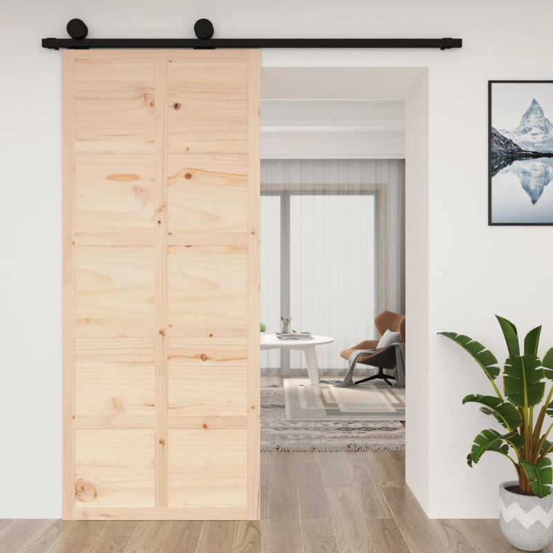 Load image into Gallery viewer, VidaXL Schuifdeur 90x1,8x214 cm massief grenenhout