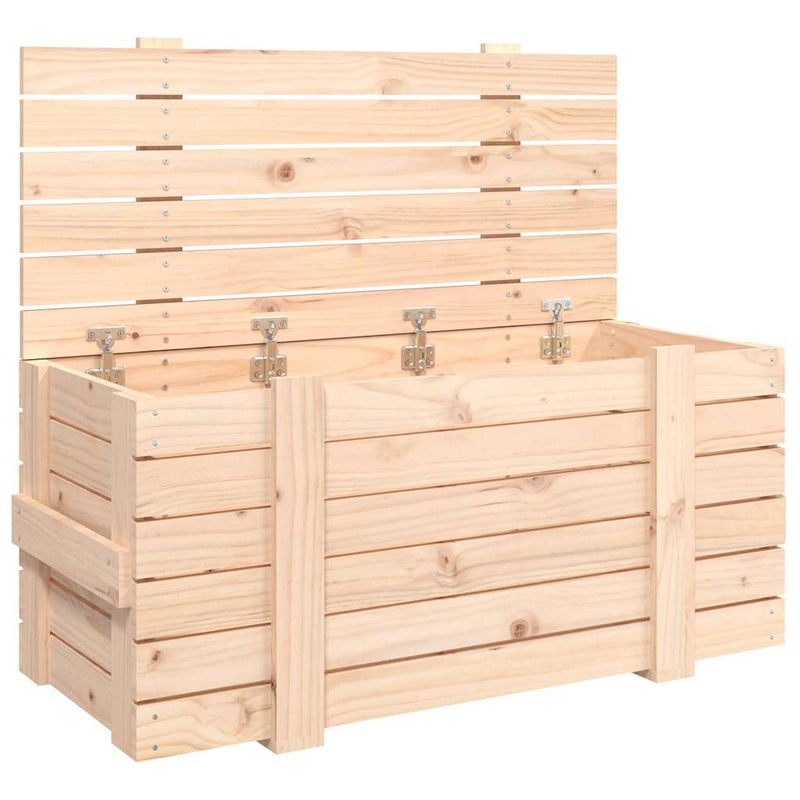 Cargue la imagen en el visor de la galería, Vidaxl opbergbox 91x40,5x42 cm massief grenenhout