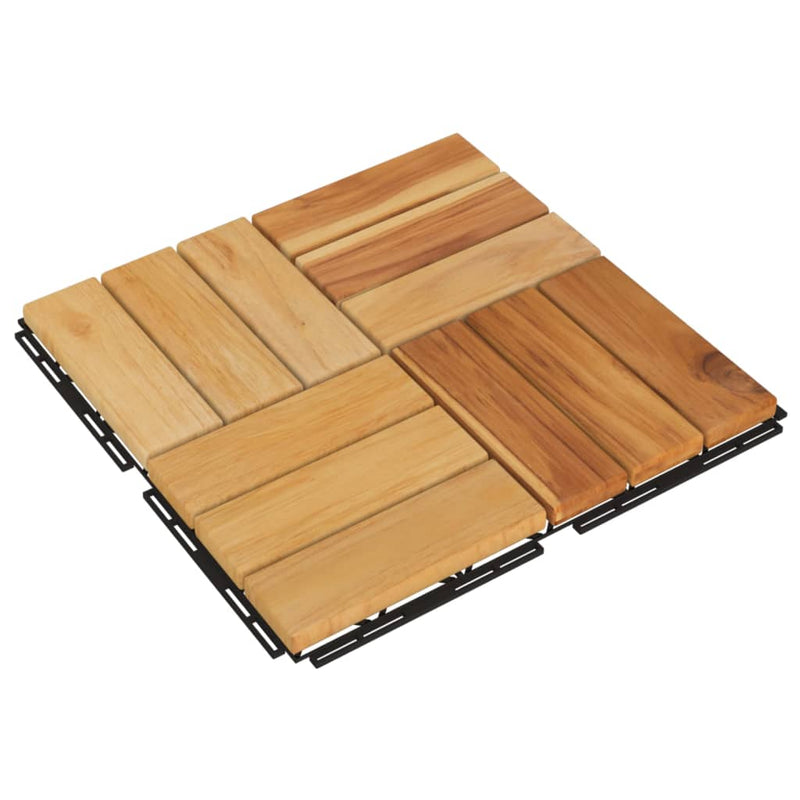 Load image into Gallery viewer, Vidaxl terrastegels 10 st 30x30 cm massief teakhout