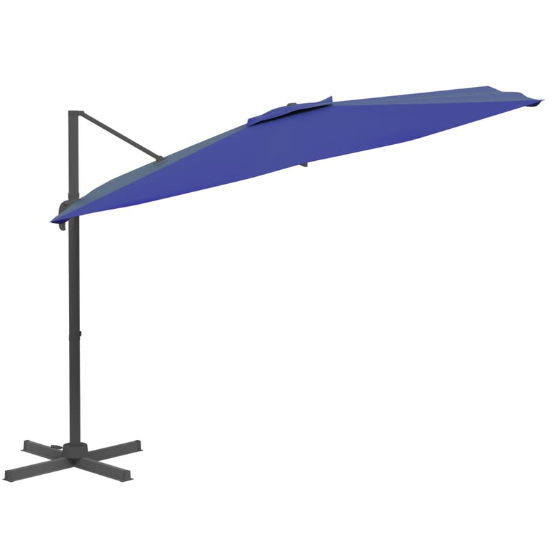 Load image into Gallery viewer, Vidaxl zweefparasol met aluminium paal 400x300 cm azuurblauw