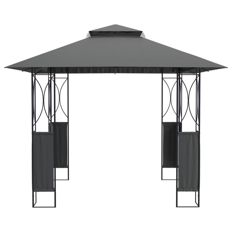 Load image into Gallery viewer, Vidaxl prieel met dak 300x300x270 cm staal antracietkleurig
