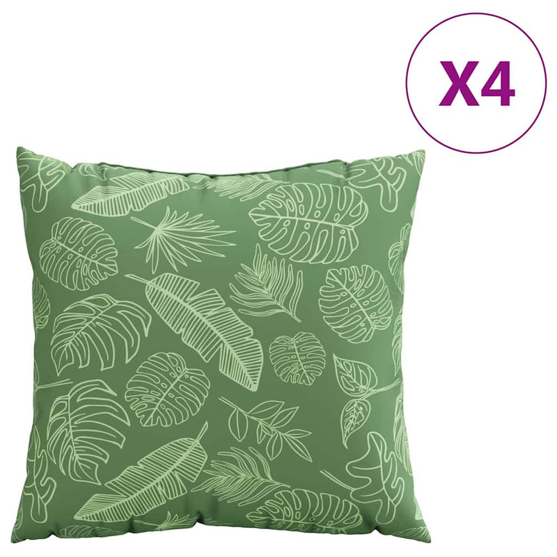 Laden Sie das Bild in Galerie -Viewer, Vidaxl spreidkussens blad 4 pcs bladpatroon 60 x 60 cm polyester stof