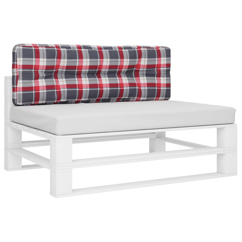 Load image into Gallery viewer, Vidaxl palletkussen 120x40x12 cm stof ruitpatroon rood
