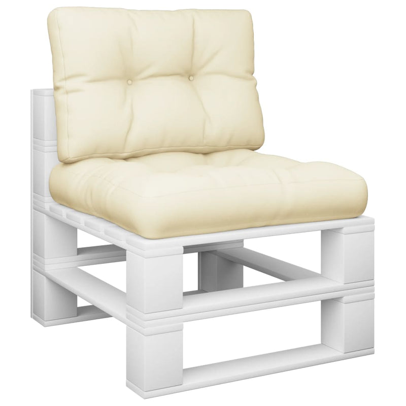 Load image into Gallery viewer, Vidaxl palletkussens 2 st stof crèmekleurig