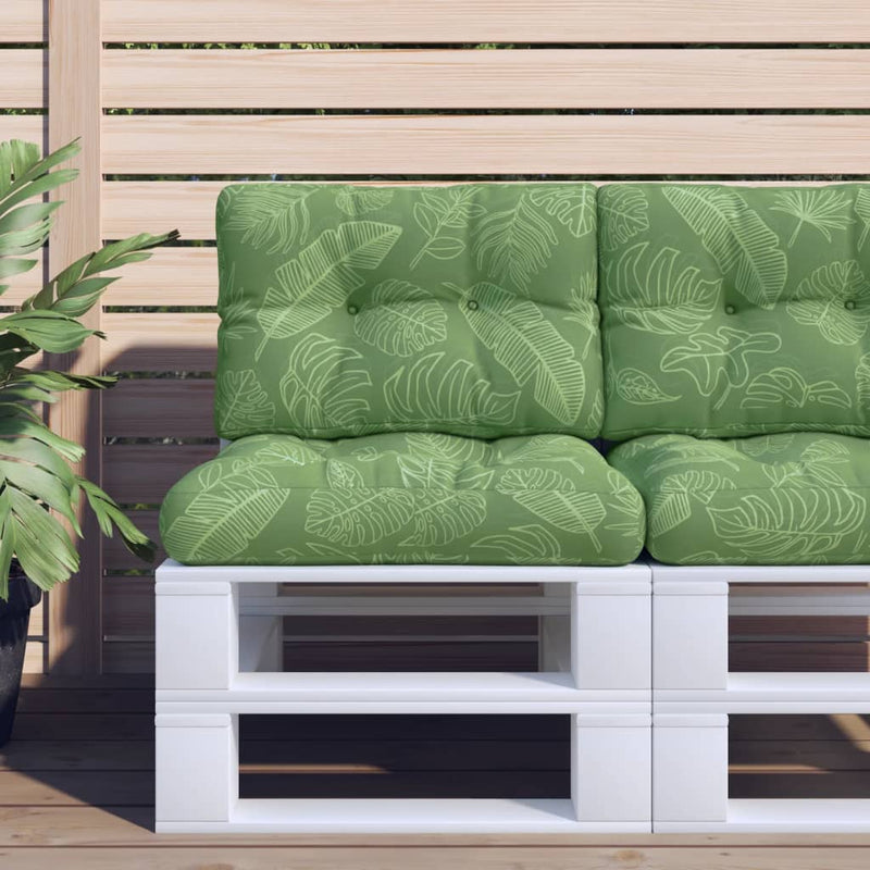 Load image into Gallery viewer, Vidaxl palletkussens 2 st stof bladpatroon