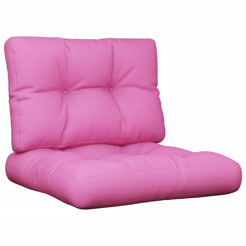 Afbeelding laden in galerijviewer, Vidaxl palletkussens 2 st stof roze