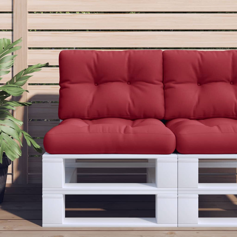 Load image into Gallery viewer, Vidaxl palletkussens 2 st stof wijnrood