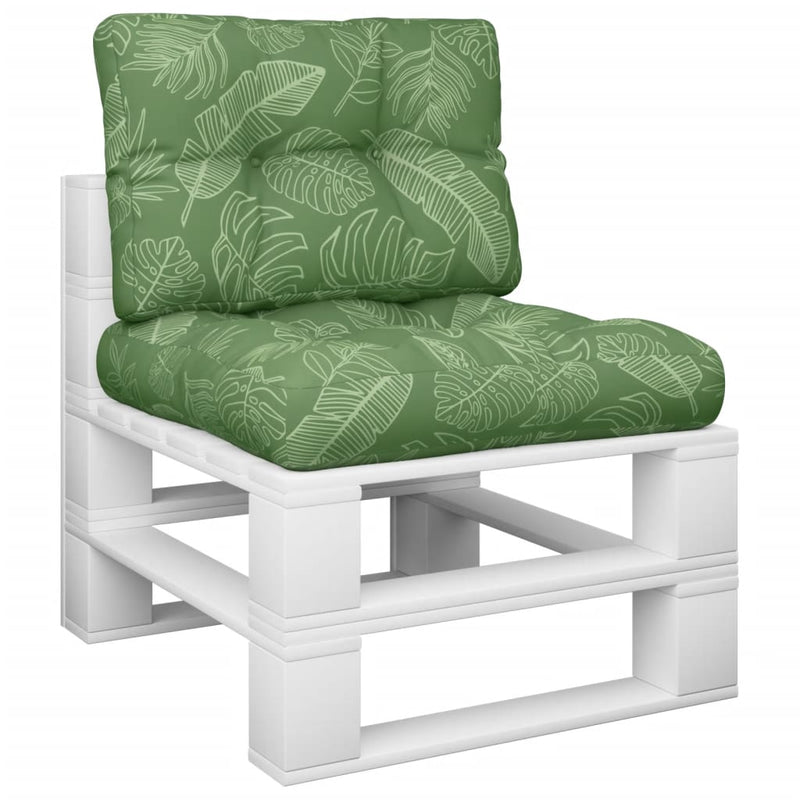 Load image into Gallery viewer, Vidaxl palletkussens 2 st stof bladpatroon