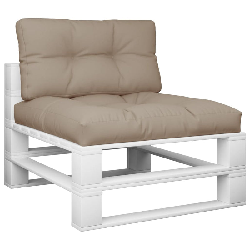 Load image into Gallery viewer, Vidaxl palletkussens 2 st stof taupe