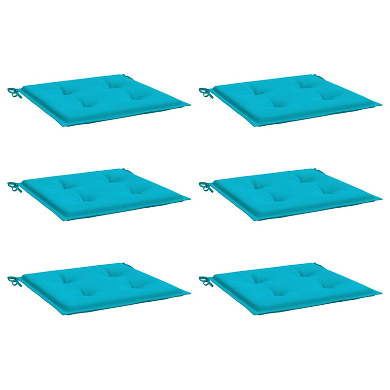 Load image into Gallery viewer, Vidaxl tuinstoelkussens 6 st 50x50x4 cm stof turquoise