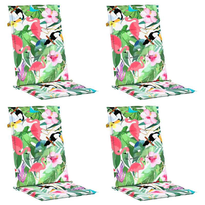 Load image into Gallery viewer, Vidaxl stoelkussens 4 st hoge rug stof meerkleurig