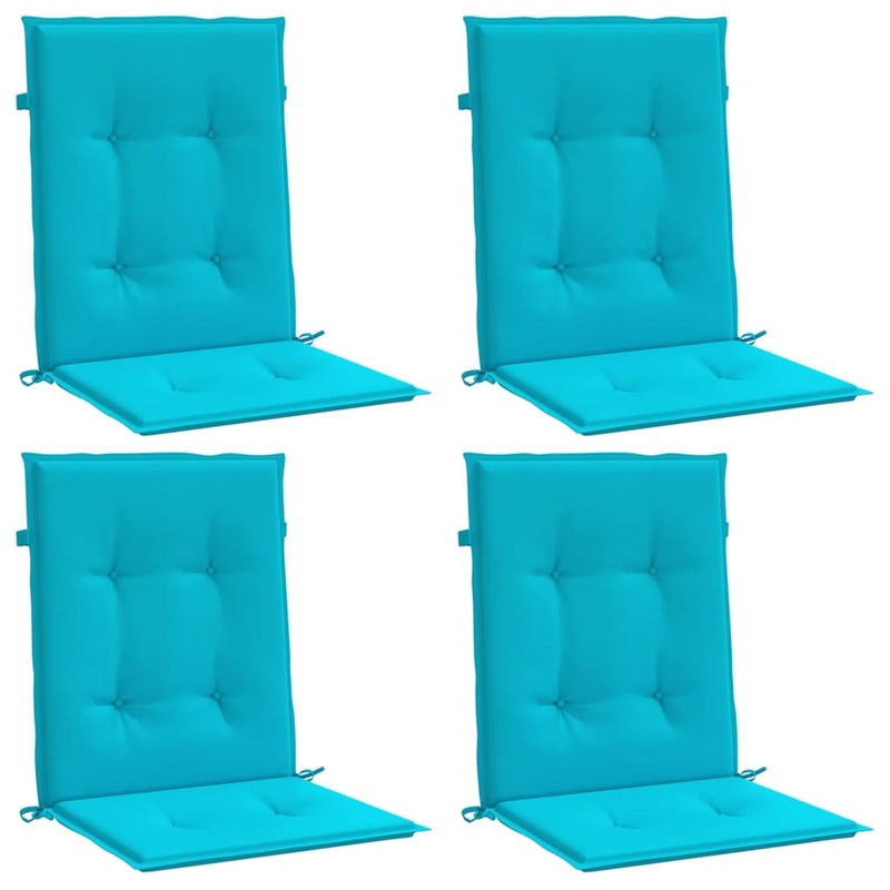 Load image into Gallery viewer, Vidaxl stoelkussens 4 st lage rug stof turquoise