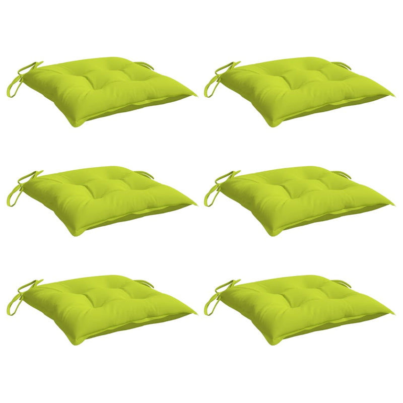 Load image into Gallery viewer, Vidaxl stoelkussens 6 st 40x40x7 cm oxford stof heldergroen