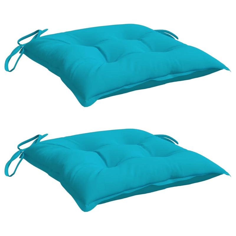 Load image into Gallery viewer, Vidaxl stoelkussens 2 st 50x50x7 cm stof turquoise