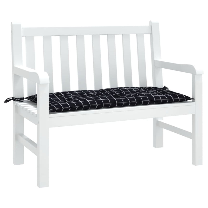 Load image into Gallery viewer, Vidaxl tuinbankkussen 180x50x7 cm oxford stof ruitpatroon zwart