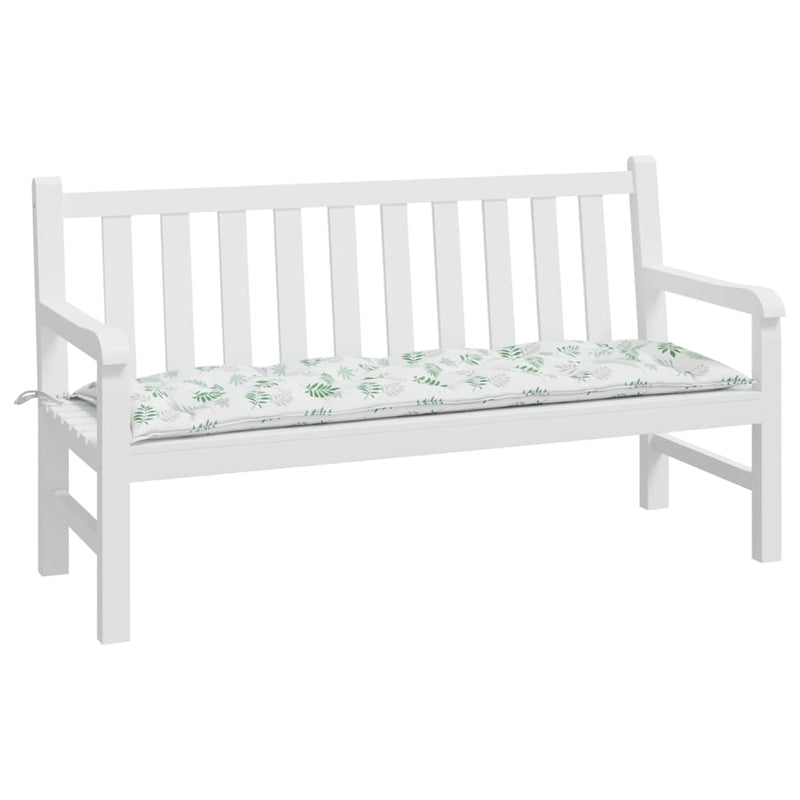Afbeelding laden in galerijviewer, Vidaxl tuinbankkussen 150x50x7 cm oxford stof bladpatroon