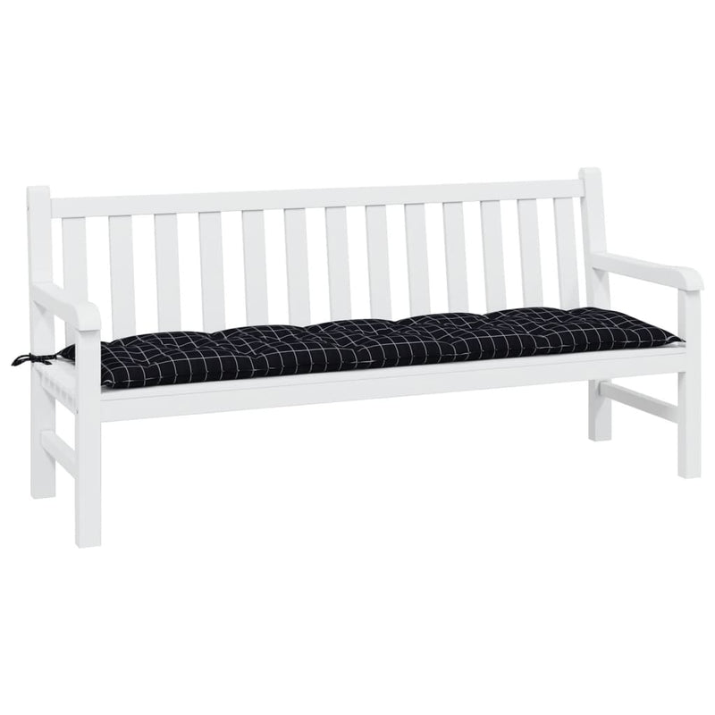 Load image into Gallery viewer, Vidaxl tuinbankkussen 180x50x7 cm oxford stof ruitpatroon zwart