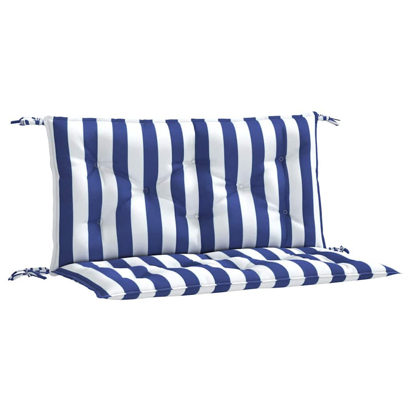 ギャラリービューアに画像をロードする, Vidaxl tuinbankkussens 2 st gestreept 100x50x7 cm stof wit en blauw