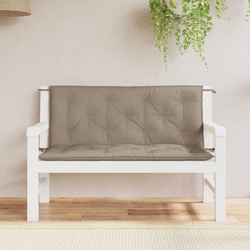 Load image into Gallery viewer, Vidaxl tuinbankkussens 2 st 120x50x7 cm oxford stof taupe