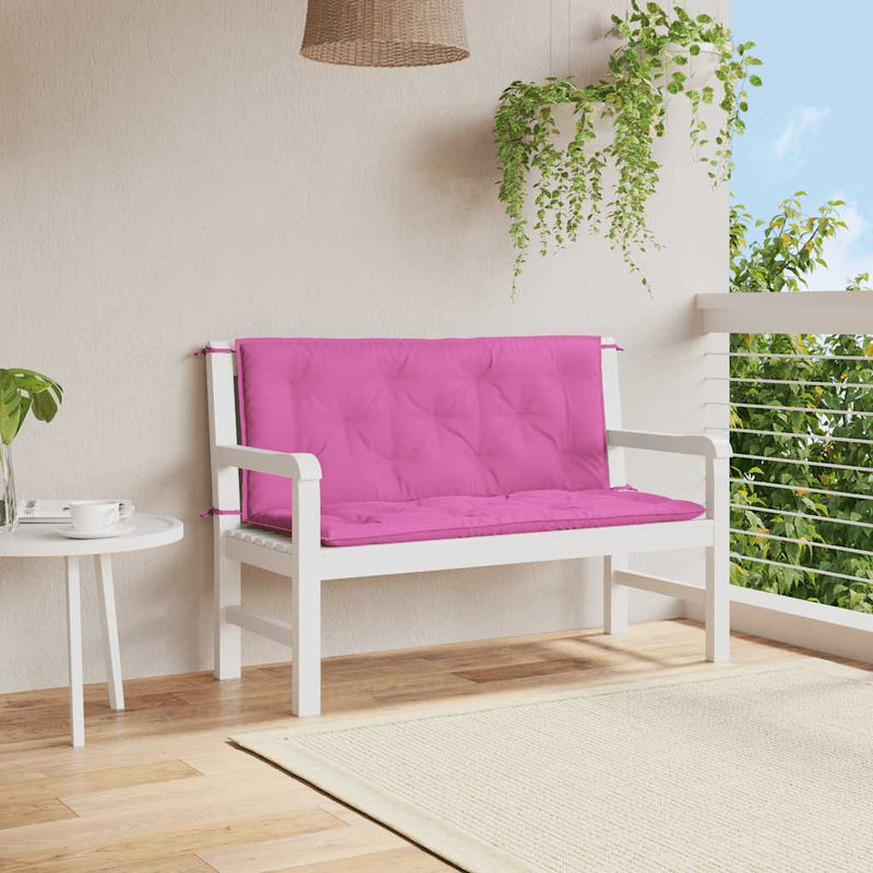 Load image into Gallery viewer, Vidaxl tuinbankkussens 2 st 120x50x7 cm stof roze