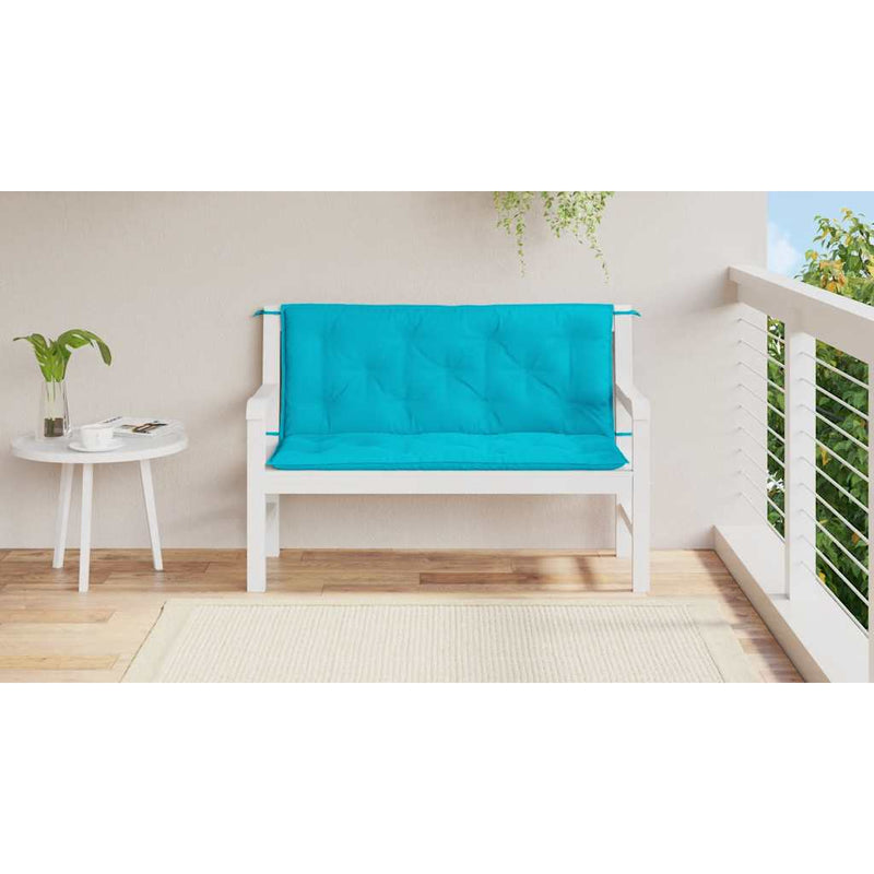 Load image into Gallery viewer, Vidaxl tuinbankkussens 2 st 120x50x7 cm stof turquoise