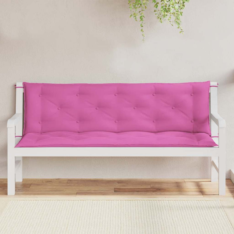 Load image into Gallery viewer, Vidaxl tuinbankkussens 2 st 150x50x7 cm stof roze