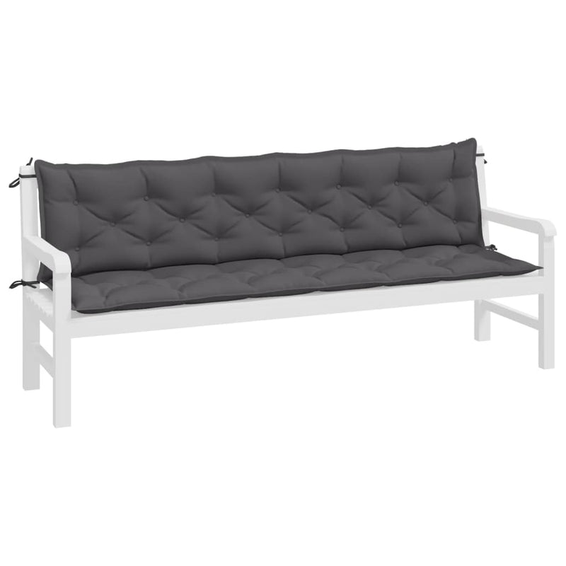 Load image into Gallery viewer, Vidaxl tuinbankkussens 2 st 200x50x7 cm oxford stof antracietkleurig