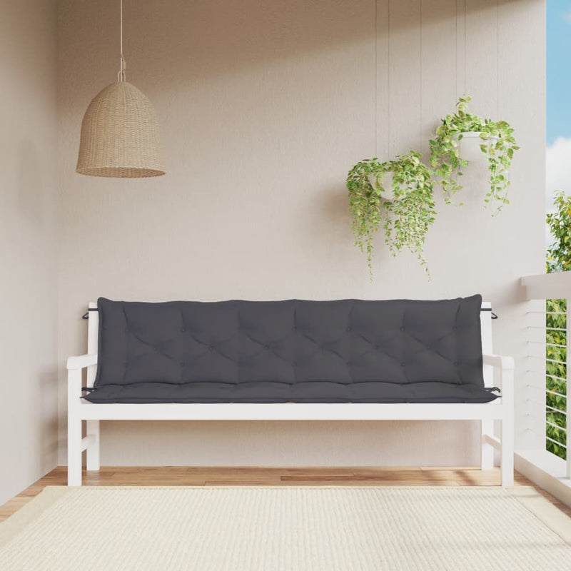 Load image into Gallery viewer, Vidaxl tuinbankkussens 2 st 200x50x7 cm oxford stof antracietkleurig
