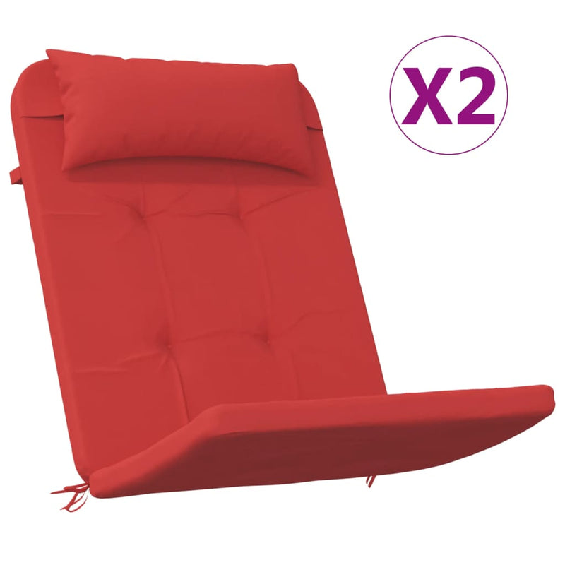 Afbeelding laden in galerijviewer, Vidaxl stoelkussens 2 st adirondack oxford stof rood