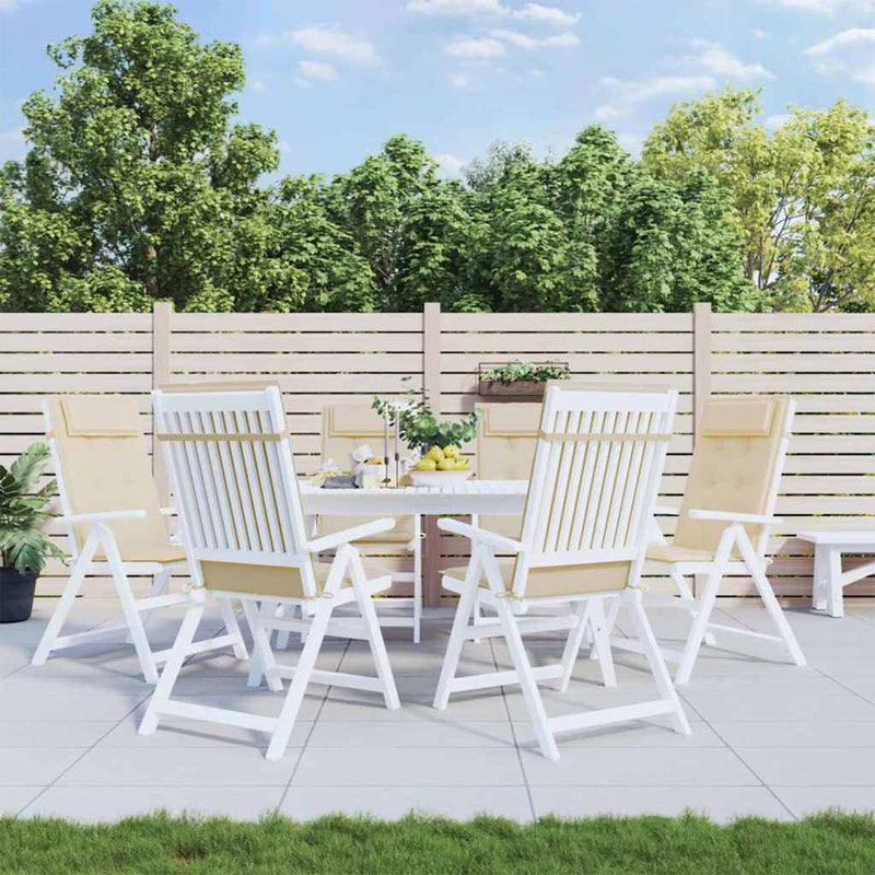 Load image into Gallery viewer, Vidaxl stoelkussens 6 st hoge rug oxford stof beige