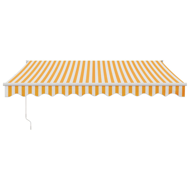 Cargue la imagen en el visor de la galería, Vidaxl luifel elektrisch uitschuifbaar 3,5x2,5 m geel en wit