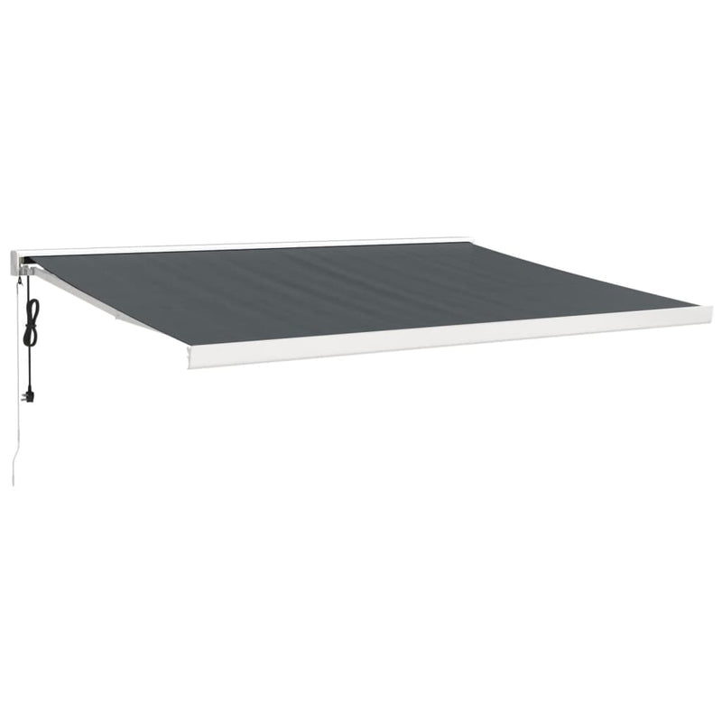 Load image into Gallery viewer, VidaXL Luifel uittrekbaar 4,5x3 m stof en aluminium antracietkleurig
